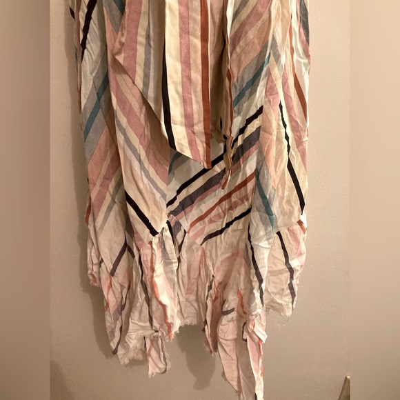 Umgee Striped Handkerchief-Hem Strapless Dress - Picture 6 of 6